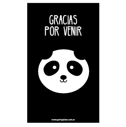 Stickers rect. gdes. Panda 16u Pers